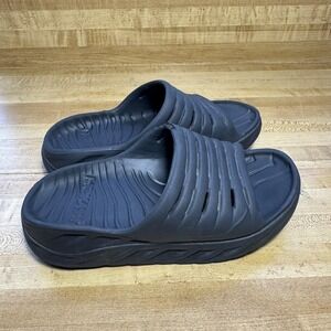 Hoka One One Ora Recovery Slide Sandals Womens Size 7 Black Comfort Cushioned